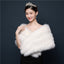 Bride's wedding dress fur shawl women's warm white cloak cheongsam jacket red cloak - Korvel