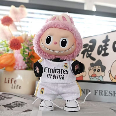 Labubu Doll Clothing Jersey 17cm Pendant First and Second Generation PVC Plush Toy Dress-up Set - Korvel