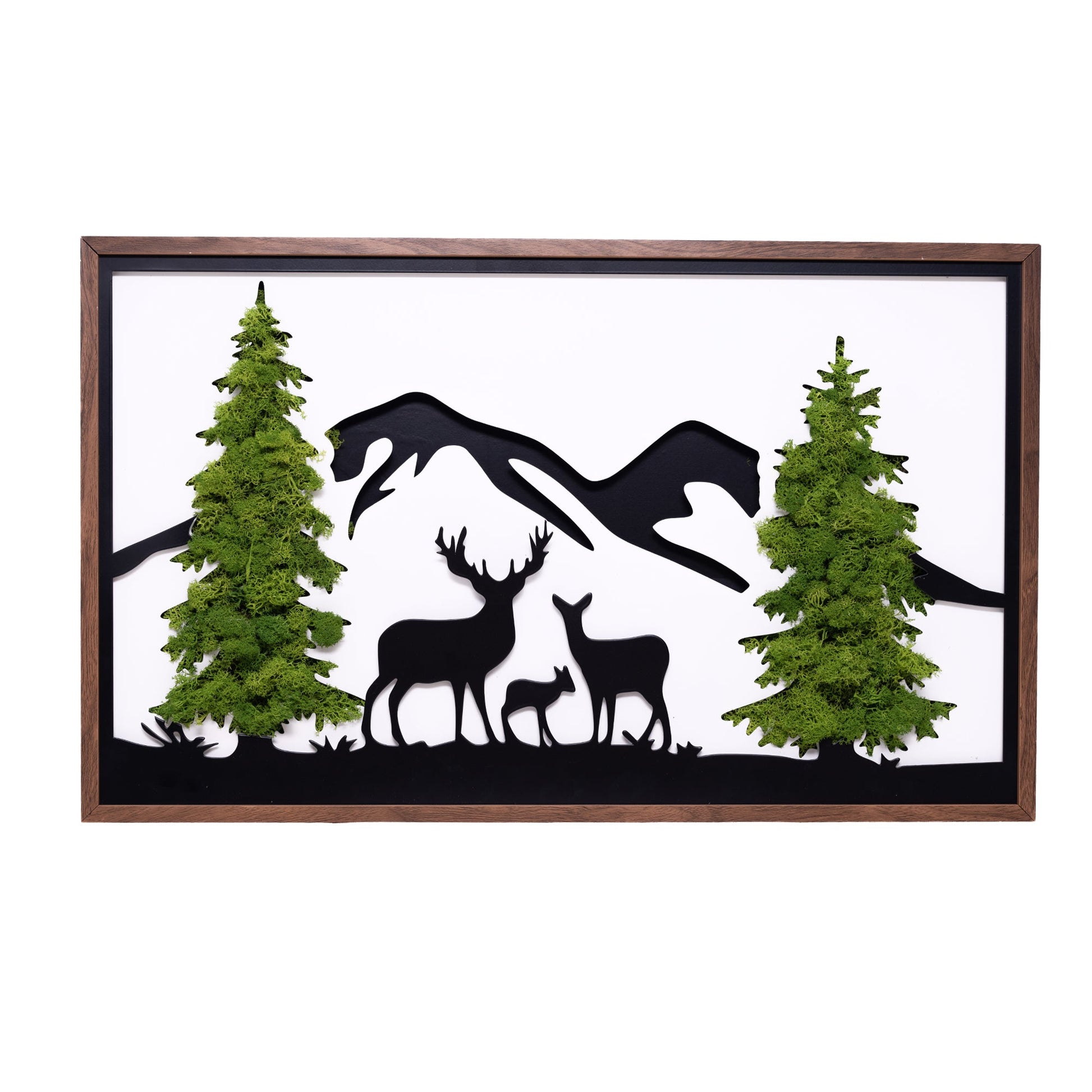 Deer Metal Art Moss Wall Decor - Korvel