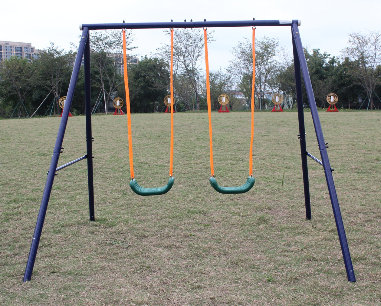 Two Station Swing Set for Children - Korvel