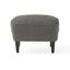 Modern grey fabric club chair and Ottoman set, stylish cushioned armchair, paired with Ottoman style - Korvel