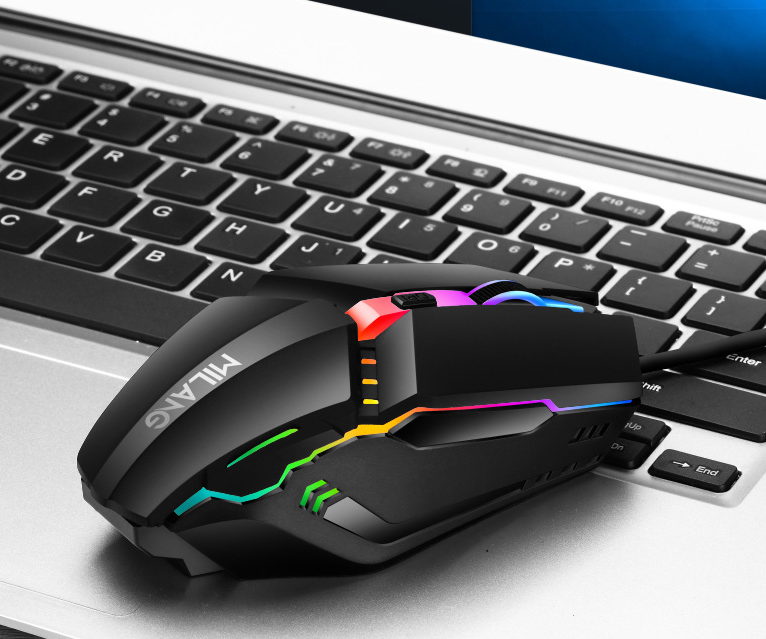 Wired mouse USB illuminated desktop computer laptop computer gaming and competitive mouse - Korvel