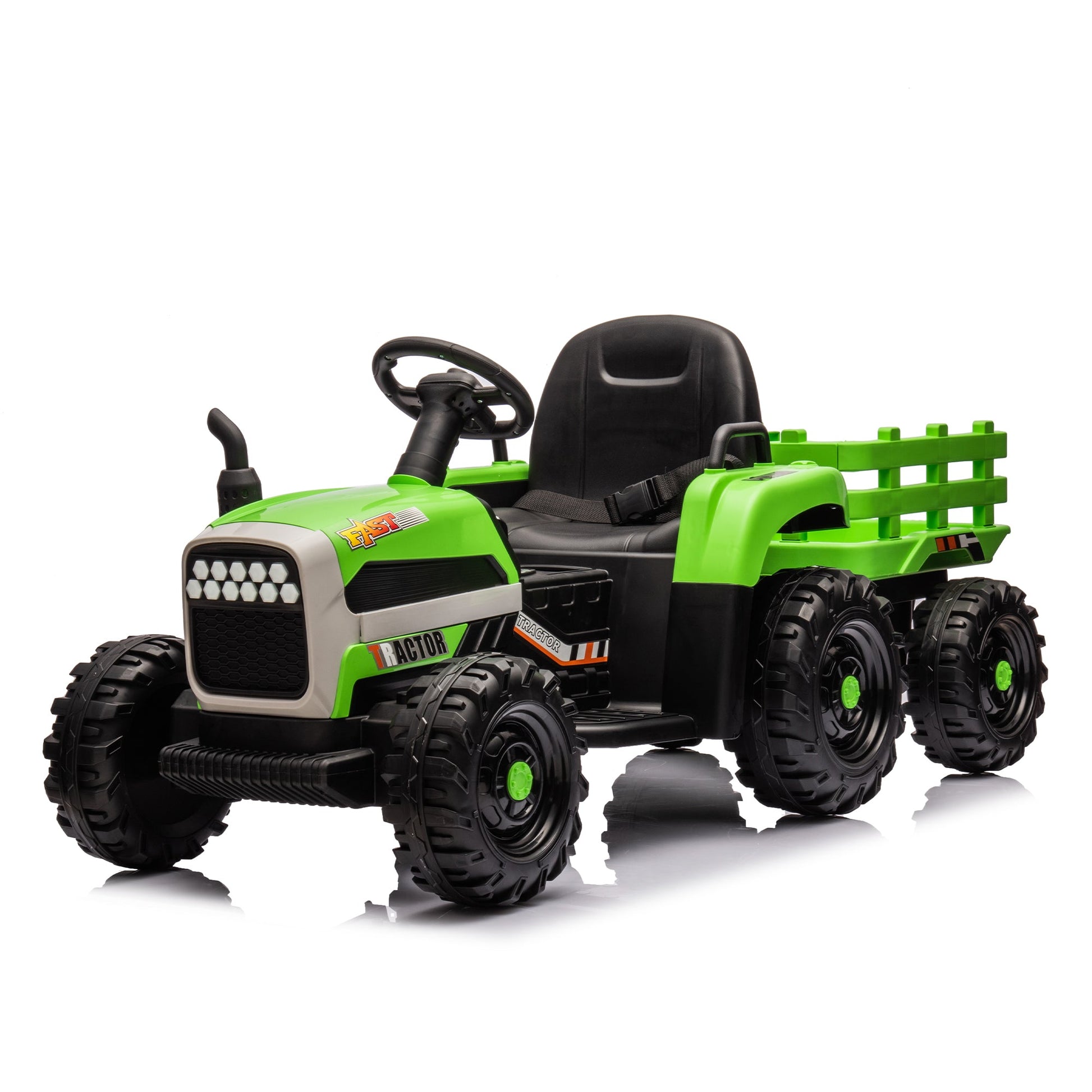 Children's electric tractor toy, powered by 24V battery, 200w * 2 motor 1.86-4.97MPH/remote control three speed adjustable - Korvel