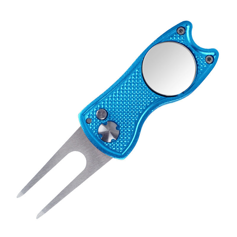 Premium Folding Golf Divot Tool with Aluminum Handle