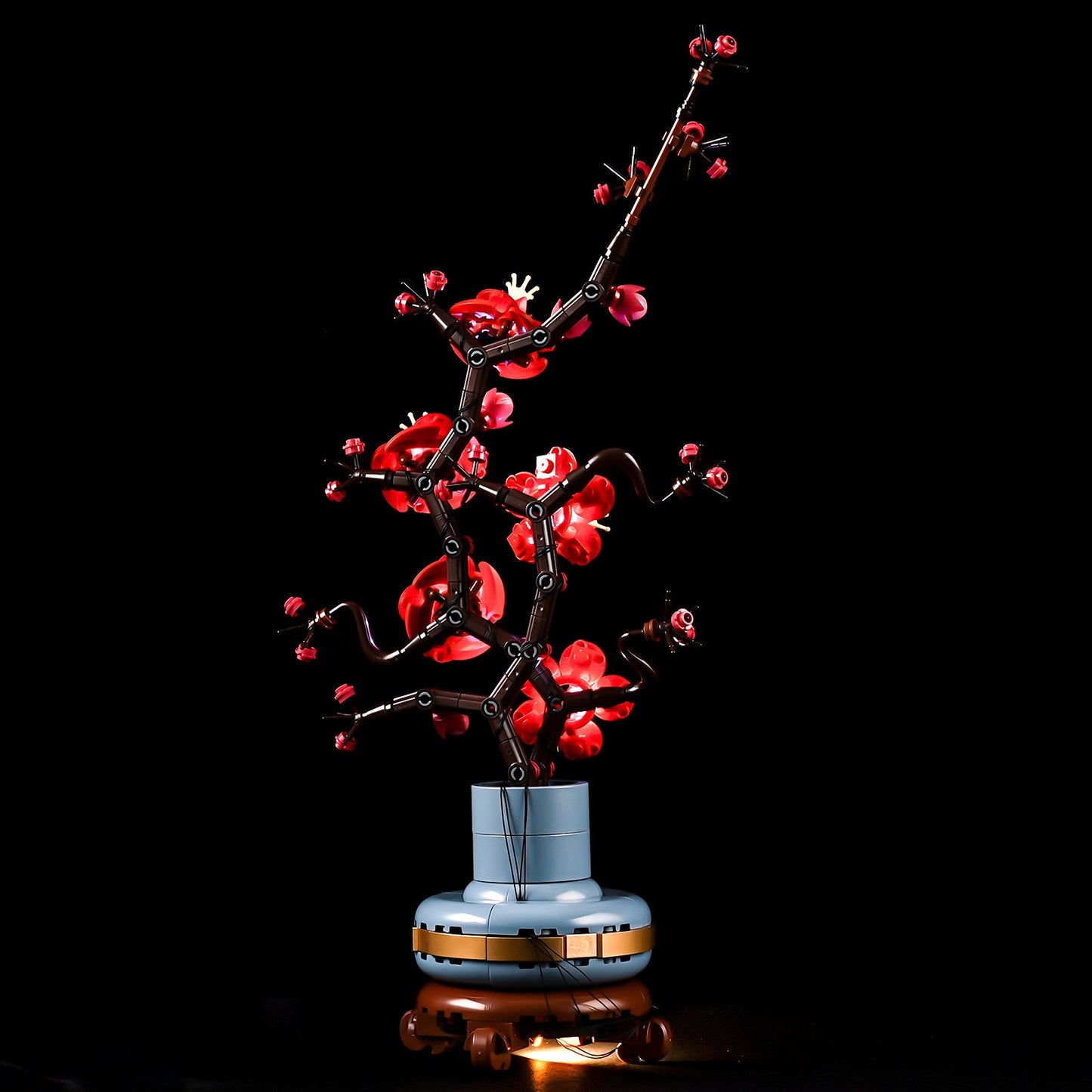 Compatible with LEGO 10369 Plum Blossom LED Lighting Building Blocks Toys Decorative Lights Potted Plants Series - Korvel