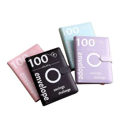 100 Envelope Challenge Binder Couple Save Money Challenge Envelope Sheet Pocket Book - Korvel
