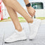 Indoor height increasing sports and leisure shoes for men white invisible height increasing shoes 7CM - Korvel