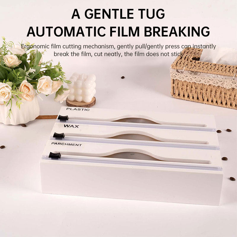 Premium Bamboo and Wood Cling Film Cutter