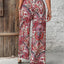 Printed Wide Leg Pants - Korvel