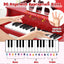 Piano à queue en bois pour enfants avec 30 touches et banc - Rouge