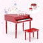Piano à queue en bois pour enfants avec 30 touches et banc - Rouge