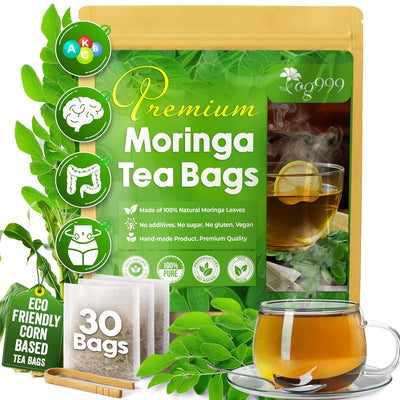 Premium Moringa Leaf Tea Bags - 100% Natural & Pure