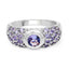 Anillo de plata esterlina .925 con tanzanita genuina de 1.45 quilates