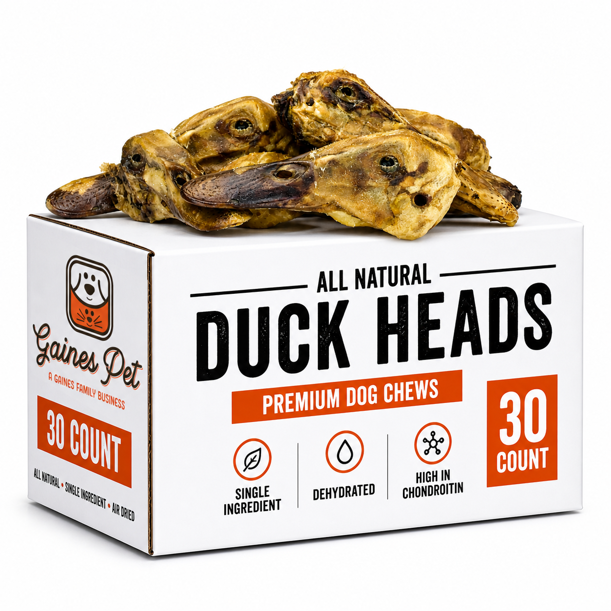 Friandises savoureuses pour chiens à la tête de canard - Naturelles et nutritives