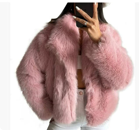 Winter Plush Coat - Stylish Warm Thicken Fluffy Jacket