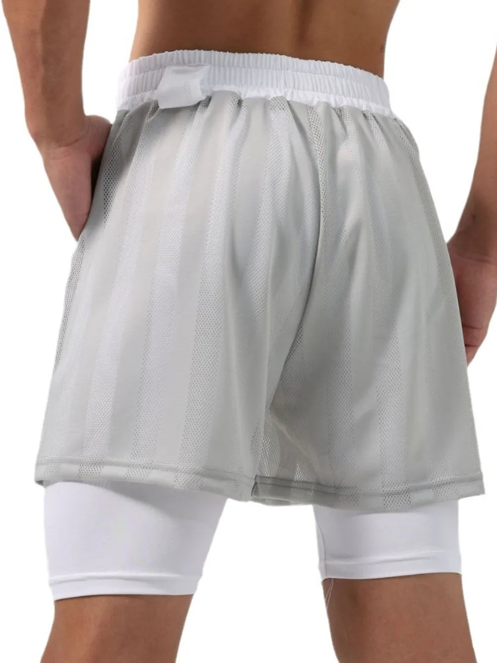Shorts de jogging pour hommes grande taille avec taille élastique