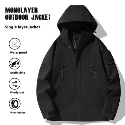 Premium Outdoor Shell Jacket - Windproof & Waterproof