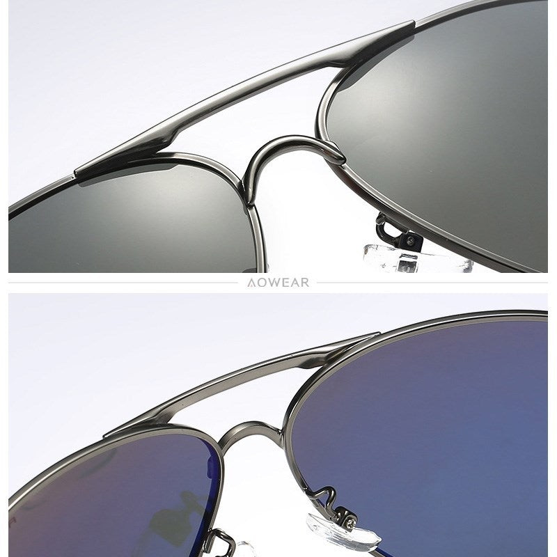 Lunettes de pilote premium avec grande monture pour hommes
