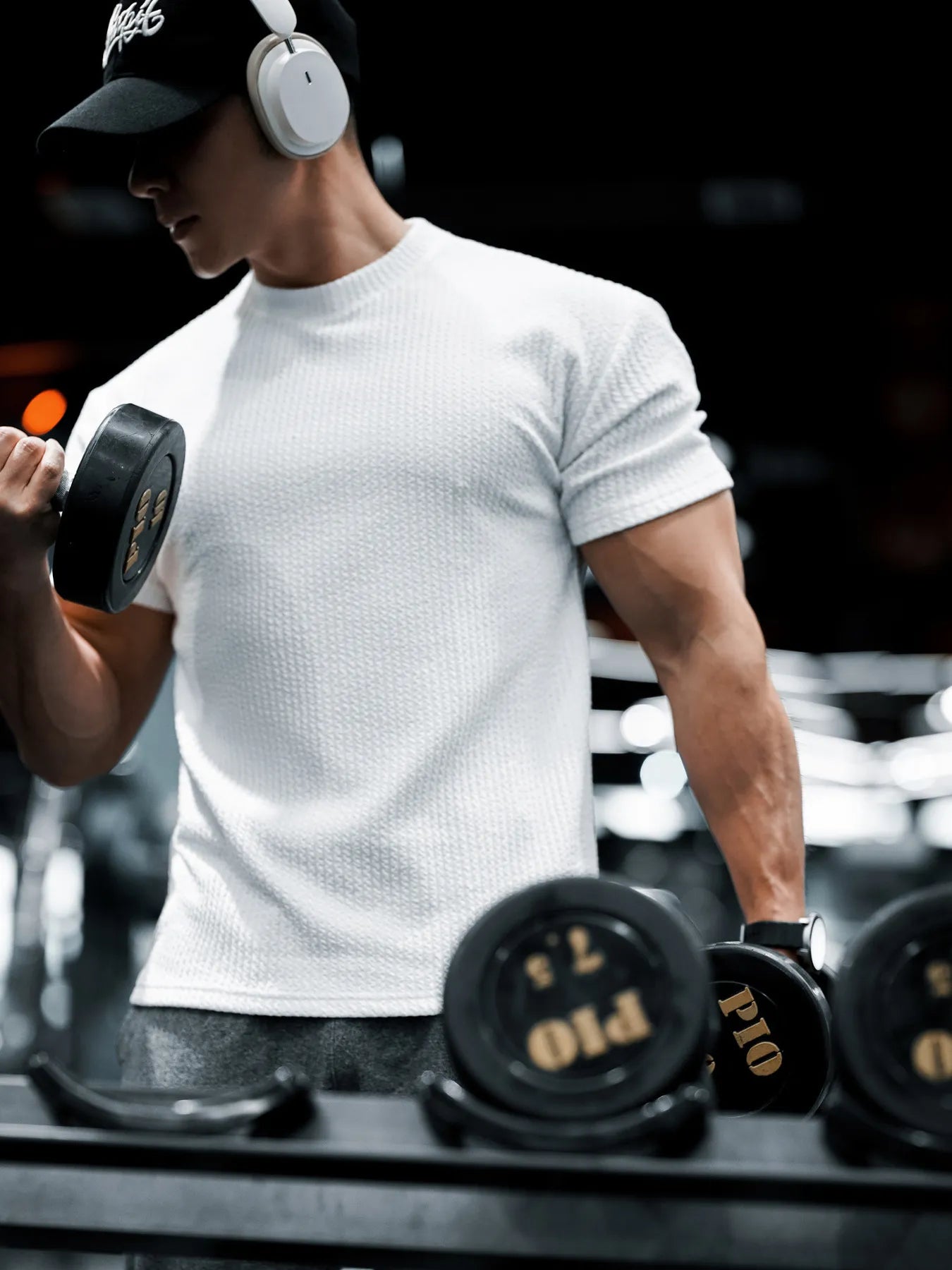 Camiseta de manga corta transpirable para hombres en tallas grandes