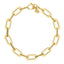 14k Yellow Gold Diamante Paperclip Chain Bracelet