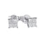 Boucles d'oreilles en diamant en or blanc 10k - 0,60 cttw