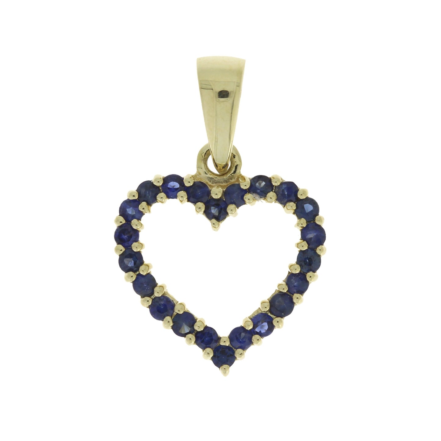 .37ct Sapphire Heart Pendant in 10KT Yellow Gold