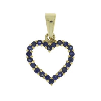 .37ct Sapphire Heart Pendant in 10KT Yellow Gold