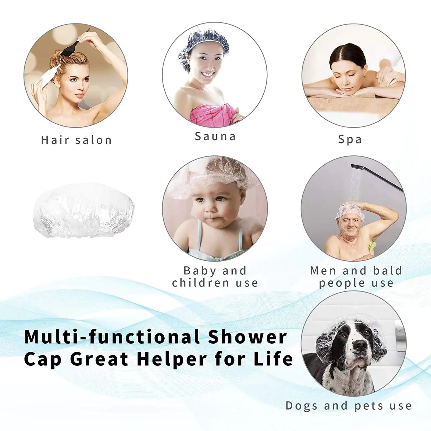 30pcs Bonnet de Douche Jetables - Polyvalent et Imperméable
