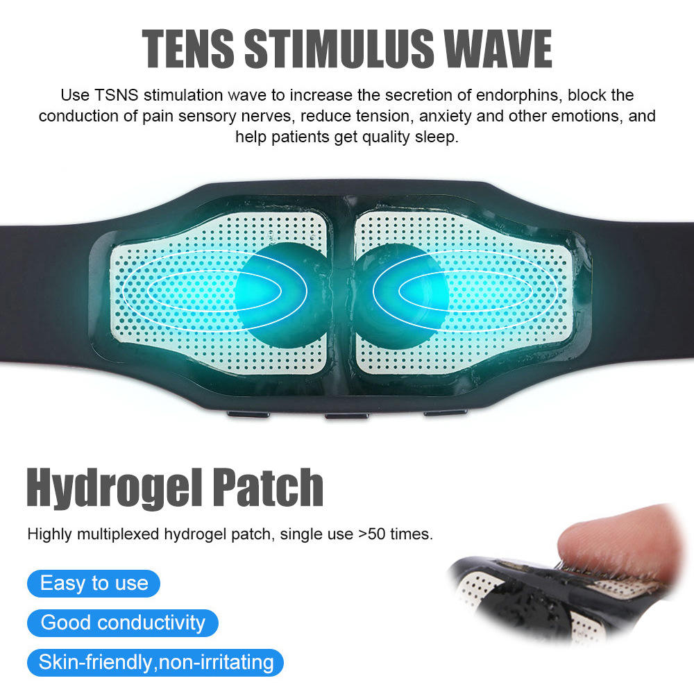 Sleep aid insomnia black pink white gold smart electrotherapy Ems sleep aid device portable massager - Korvel