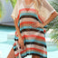 Cutout Striped Cover-Up with Tassel - Korvel