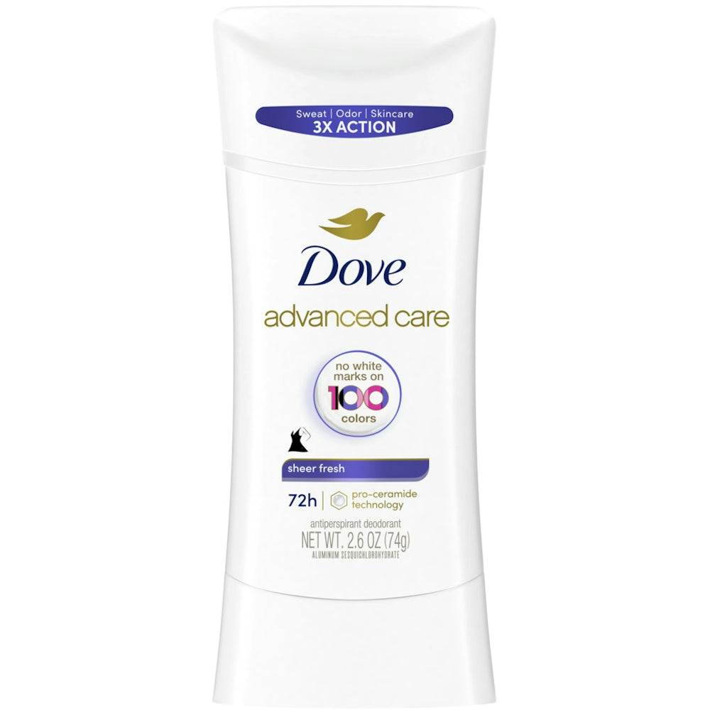 Dove Advanced Care Invisible Antiperspirant Deodorant Stick - Sheer Fresh, 2.6 Oz