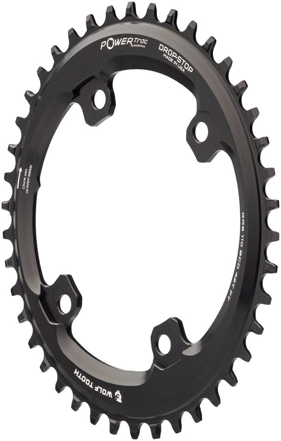 Plateau Elliptique Wolf Tooth pour Shimano GRX - 42t Noir