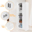 Storage Cabinet with Two Doors for Bathroom, Office, Adjustable Shelf, MDF Board, White - Korvel