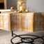 31.5 "Vintage Patchwork Lace Shape Coffee Table Cedar Coffee Table Set (Set of 2) - Korvel