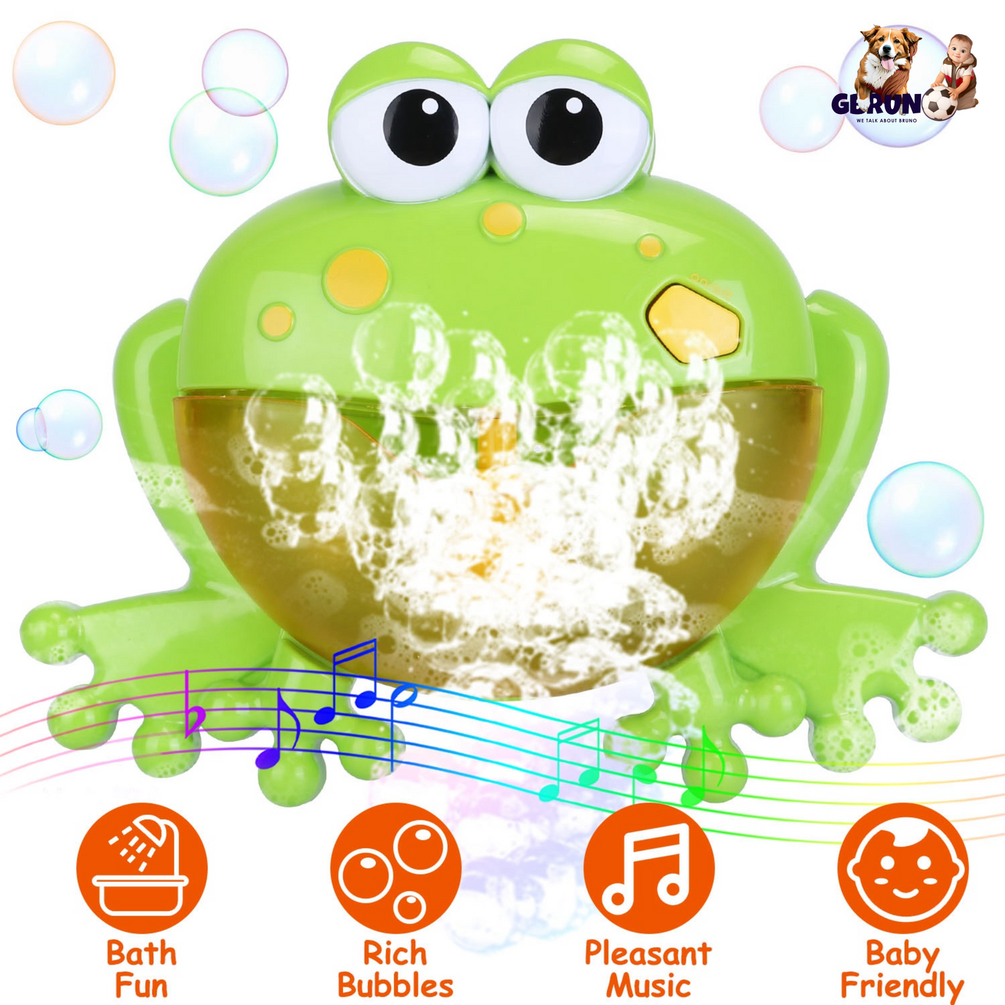 Frog Musical Bubble Bath Maker for Toddlers