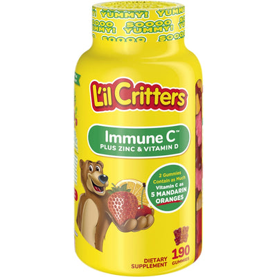 Vitamines gélifiées L'il Critters Immune C Plus Zinc - Saveurs de fruits naturels