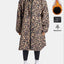 Fleece-Lined Hooded Leopard Print Trench Coat