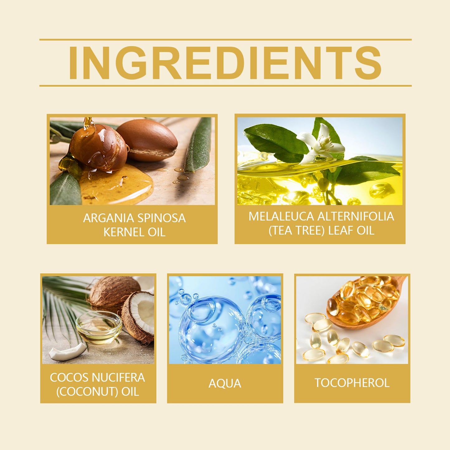 Capsules d'huile essentielle pour les soins capillaires marocains pour des cheveux nourris