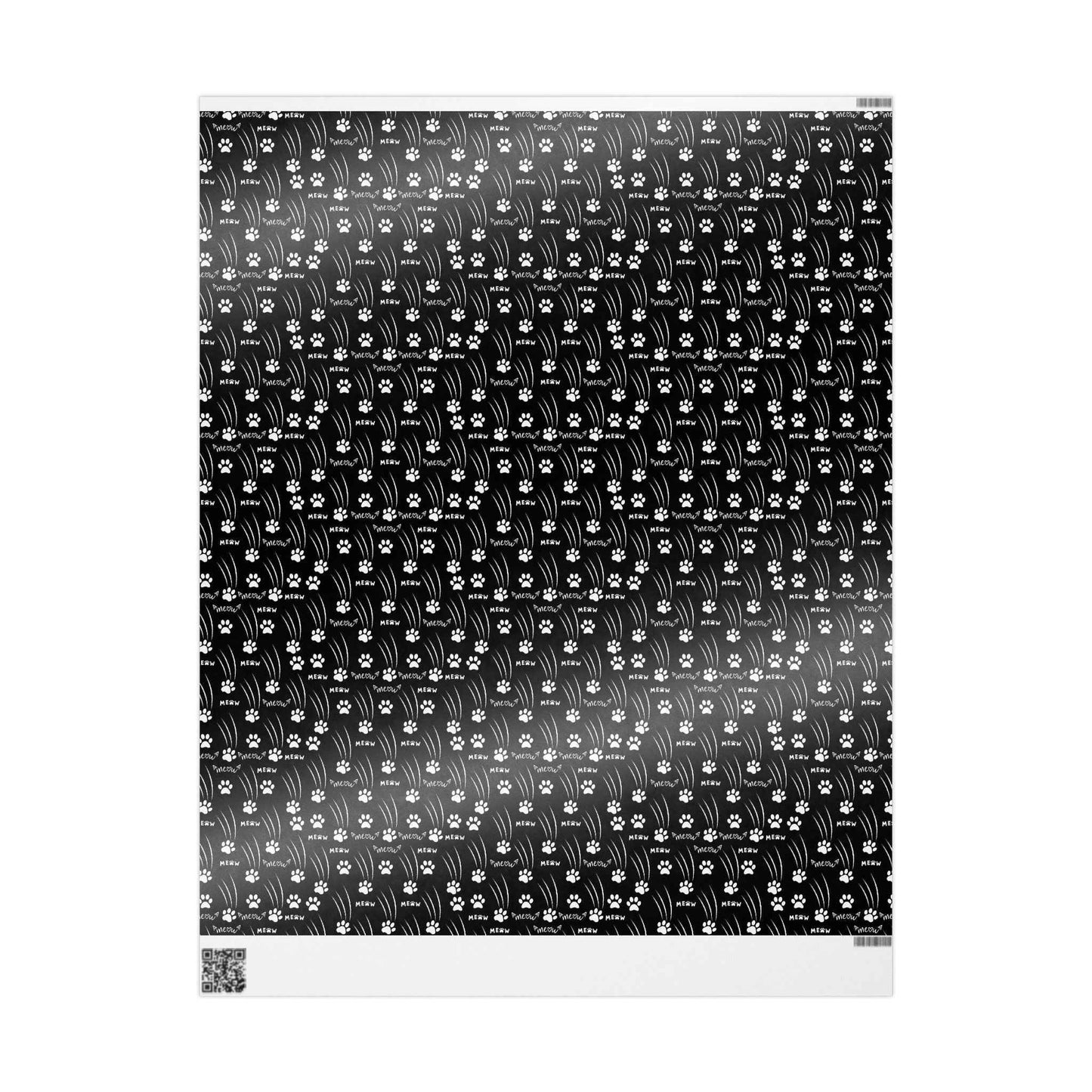 Papier Cadeau Pattes de Chat – Noir & Blanc
