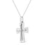 .925 Sterling Silver Diamond Accent Cross Pendant Necklace