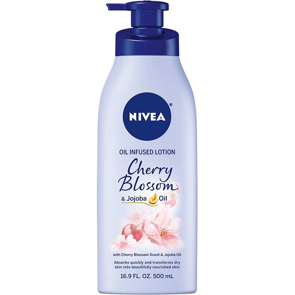 Lotion corporelle infusée à l'huile Nivea avec fleur de cerisier et huile de jojoba, 16,9 oz fl