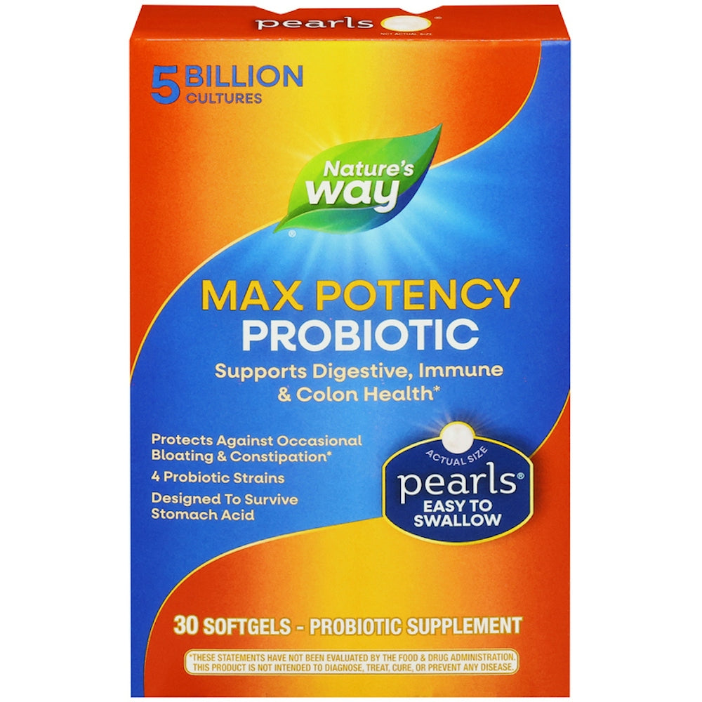 Nature's Way Max Potency Probiotic - 30 Softgels