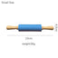Wooden Handle Silicone Rolling Pin Rolling Pin Roller Flour Pin Small Medium And Large Household Baking Tools And Kitchenware - Korvel
