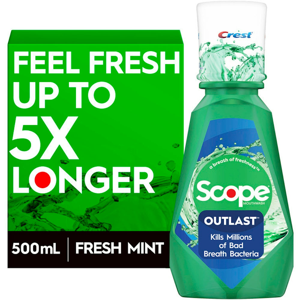 Bain de bouche Scope Crest Fresh Mint Outlast - 500 ml
