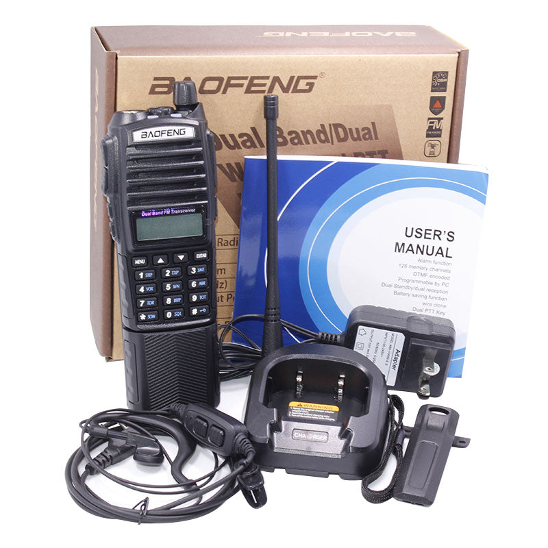 Walkie Talkie UV-82Plus de Doble Banda con Largo Alcance
