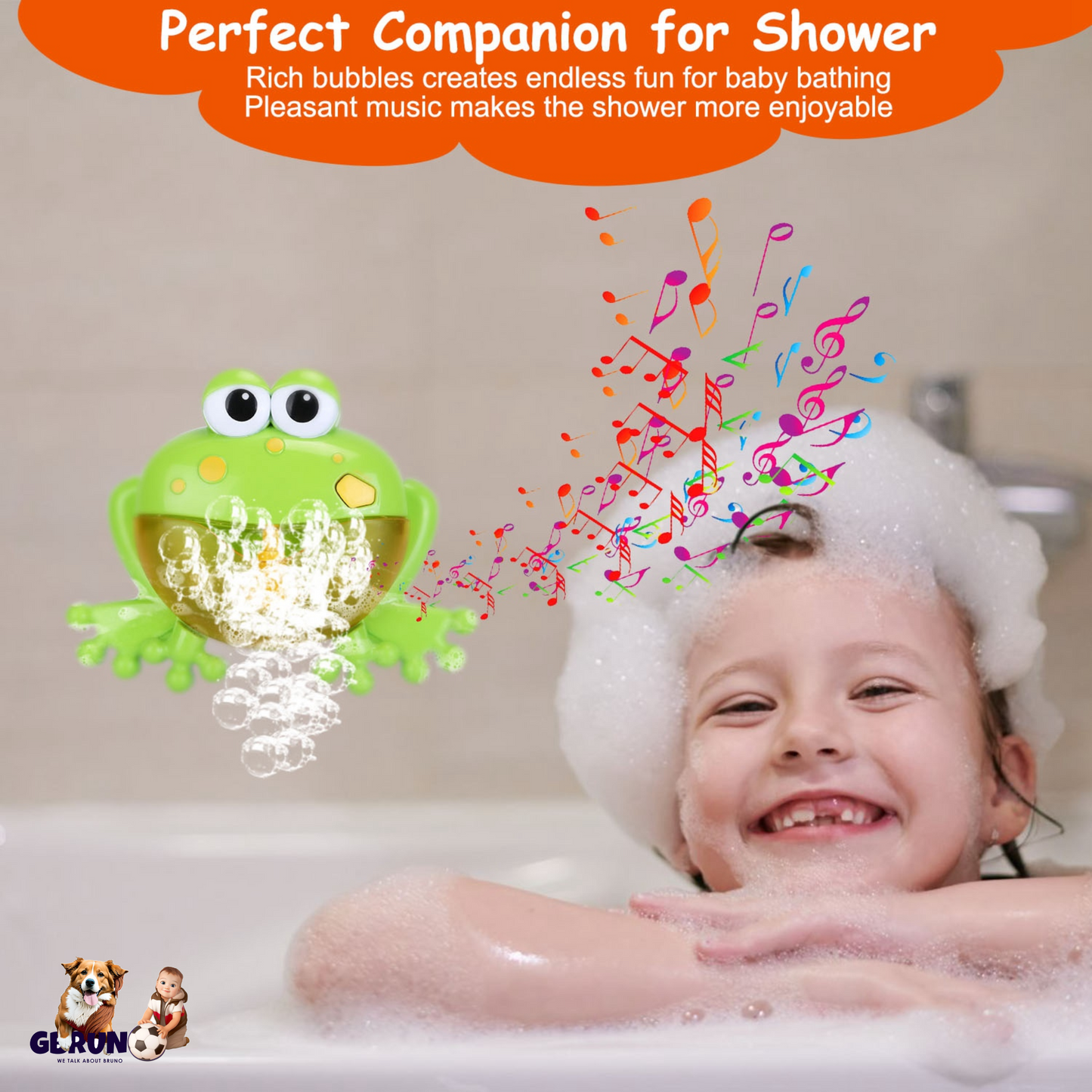 Frog Musical Bubble Bath Maker for Toddlers