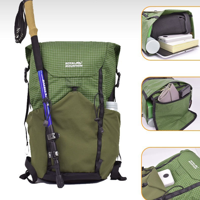Mochila Plegable Ligera de 25L con Bordes Curvados para Actividades al Aire Libre