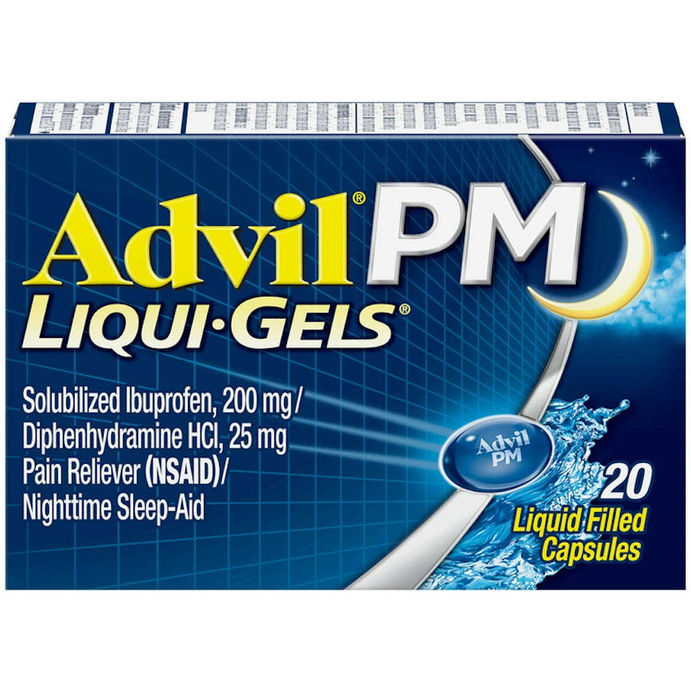 Advil PM Liqui-Gels - Soulagement de la douleur et aide au sommeil (20 unités)