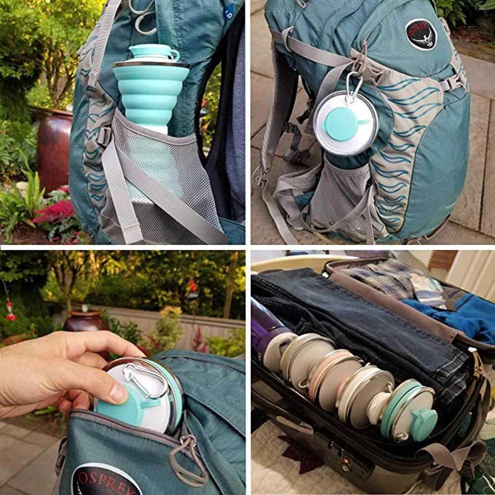 500ML Foldable Silicone Water Bottle for Travel