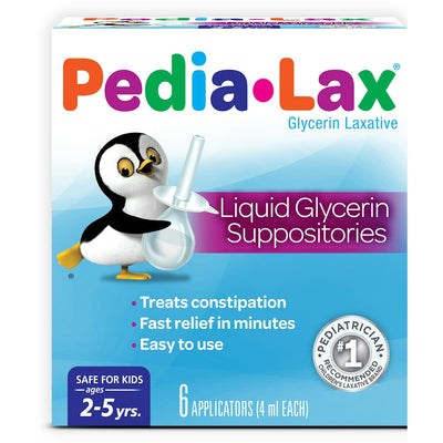 Pedia-lax Glycerin Suppositories for Kids - 6 Count